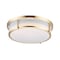 Maxim Lighting Rogue 1-Light 17" Wide Satin Brass Flush Mount Light 10274WTSBR - alternate 1